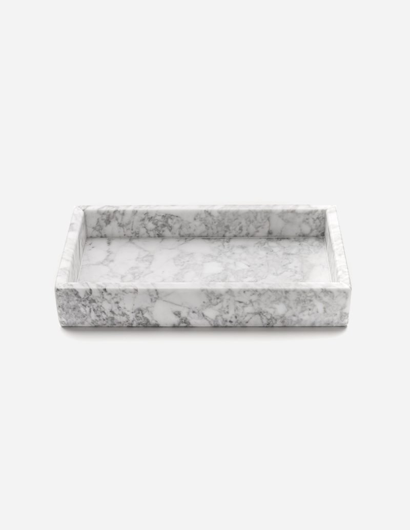 Portaoggetti marmo bianco Carrara
