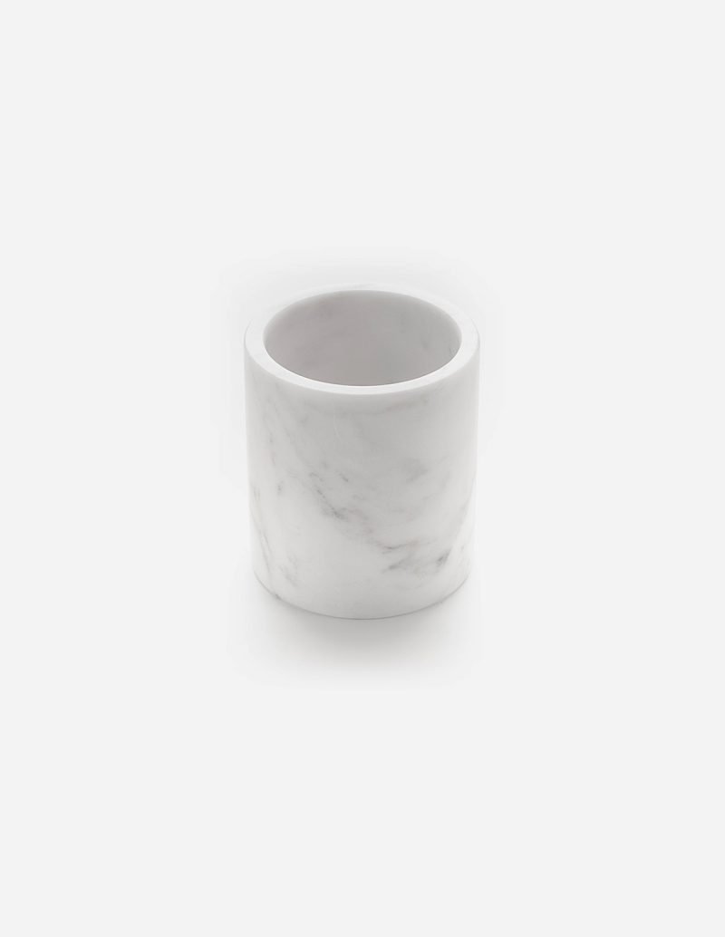 Portaspazzolini marmo bianco carrara