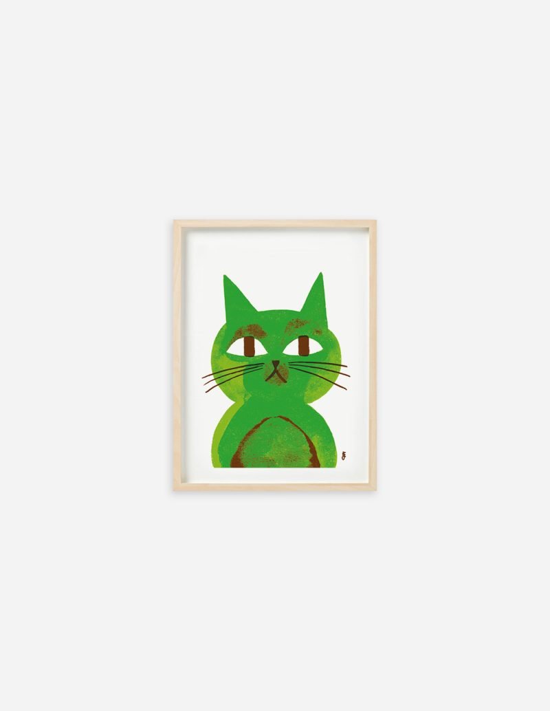 Stampa “Gatto verde”
