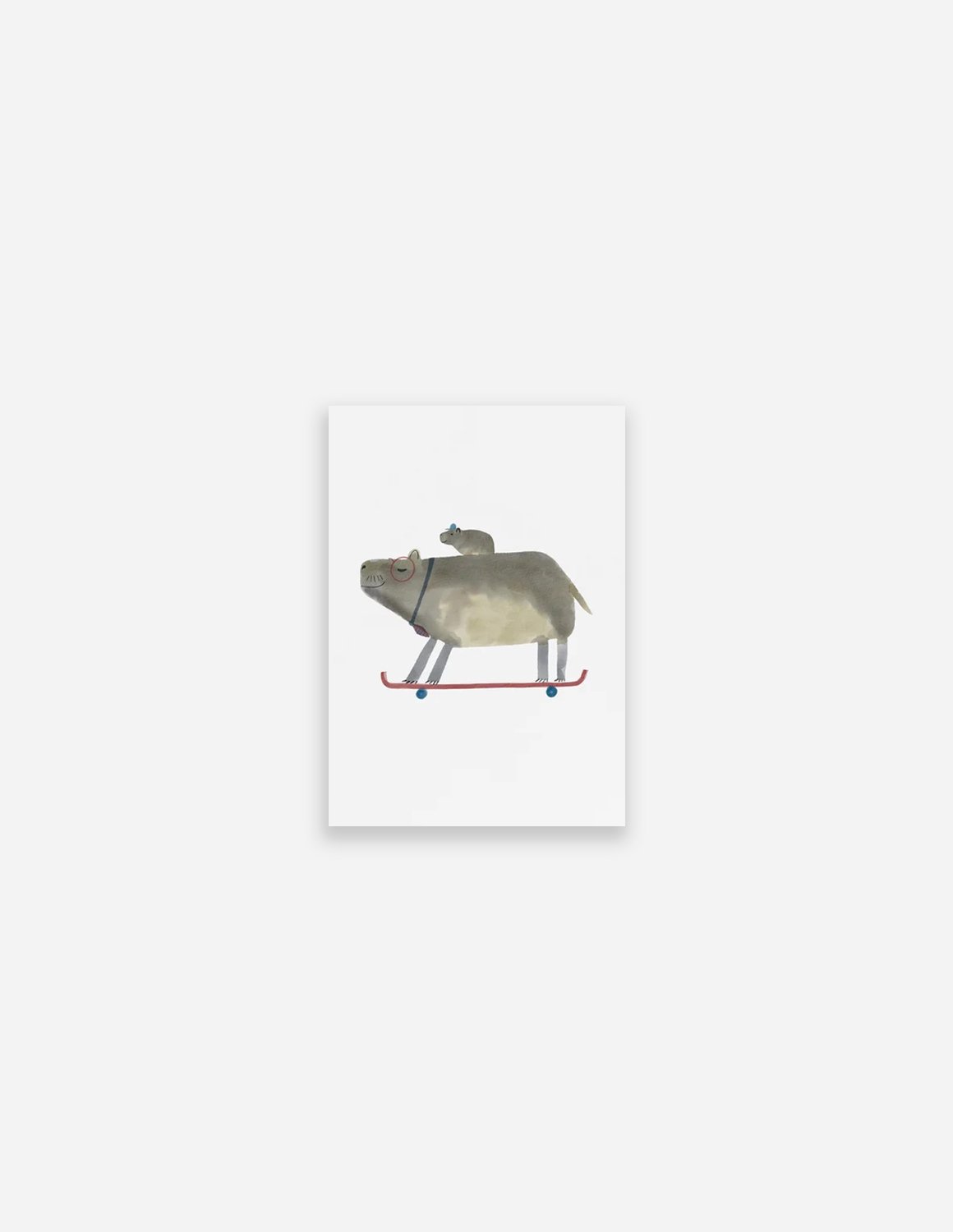Stampa Father and son capybaras A6