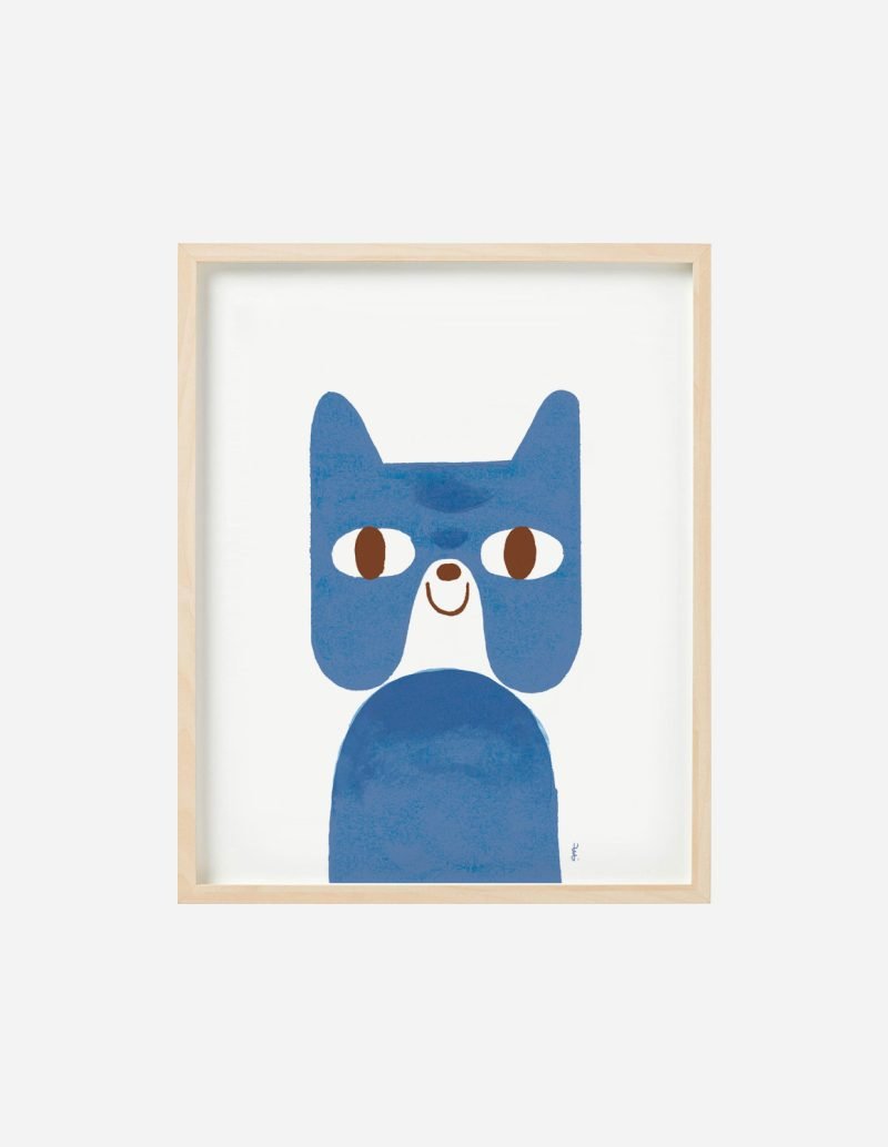 Stampa "Happy Blue Dog" A4