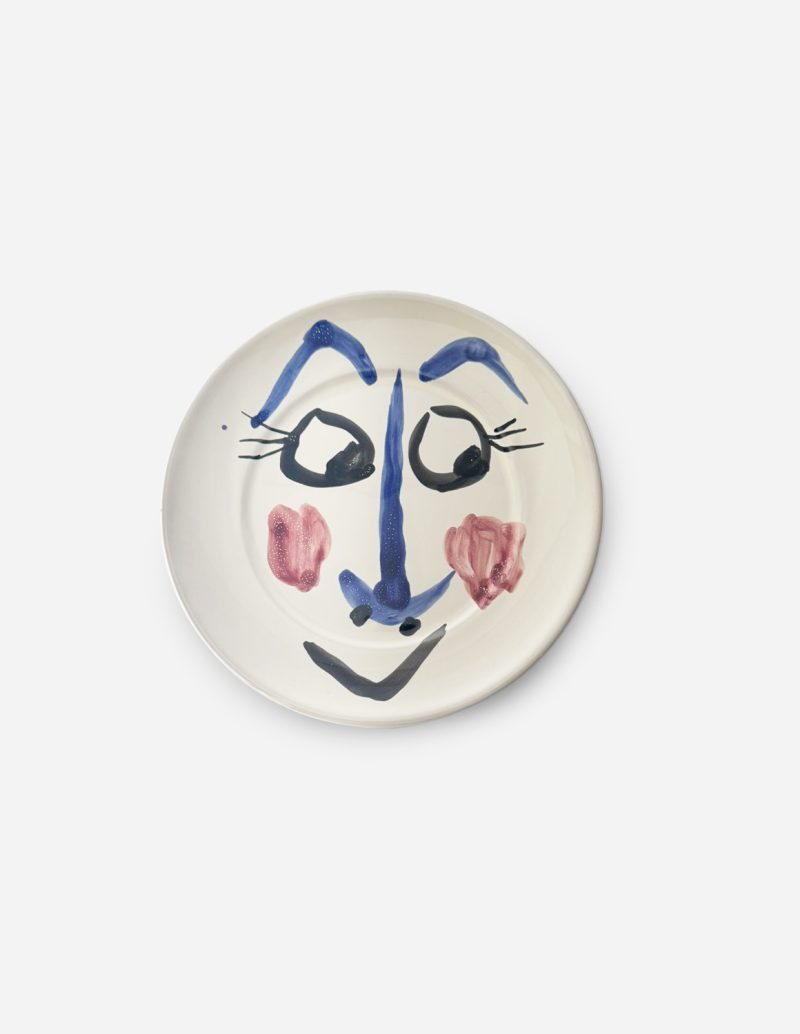 Piatto viso blu